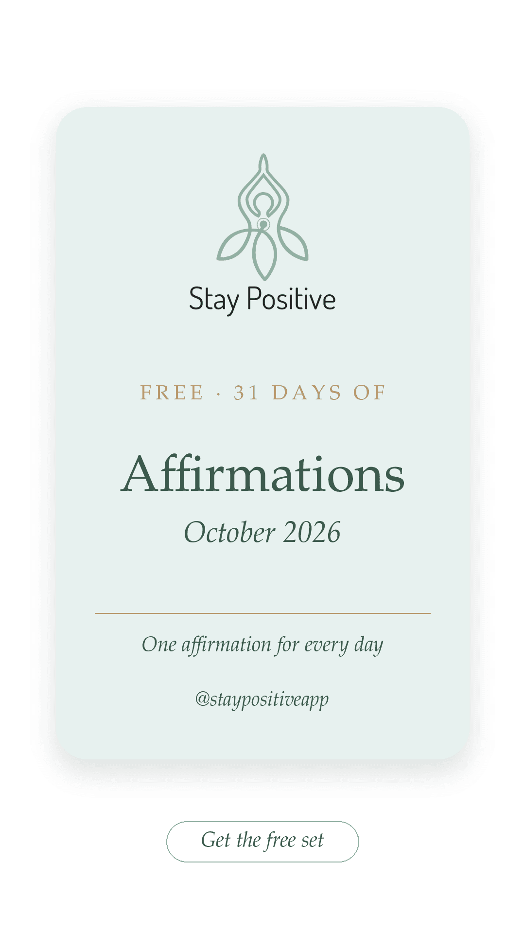 Stay Positive: 31 Days of Affirmations for October